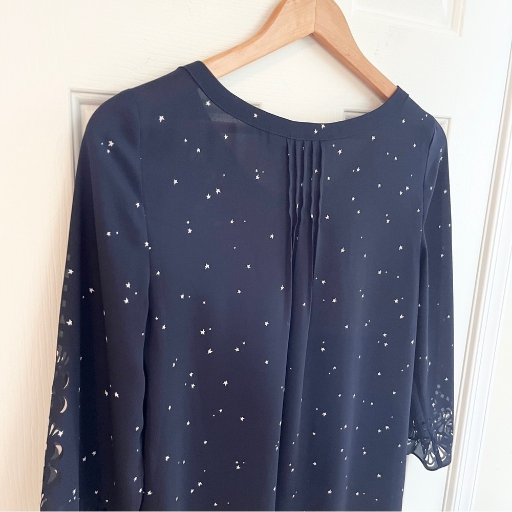 Anthro Maeve Teni to the Stars Laser Cut Blouse. 2 - Picture 9 of 10